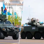 Впервые на параде Победы представили казахстанскую бронетехнику новейшего поколения TAIMAS и AIBAR