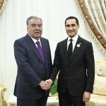 Президент Республики Таджикистан Эмомали Рахмон встретился с Президентом Туркменистана Сердаром Бердымухамедовым