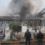 МВД Таджикистана прокомментировало пожар на территории рынка «Корвон»