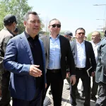 Садыр Жапаров посетил рынок «Торговый» в Кадамжайском районе