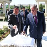 Президент Республики Таджикистан Эмомали Рахмон в Бободжон Гафуровском районе открыл новое административное здание Центра оздоровления «Сохили Унджи»