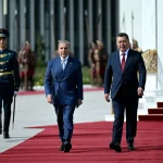 В Бишкеке состоялась официальная церемония встречи Садыра Жапарова и Шахбаза Шарифа